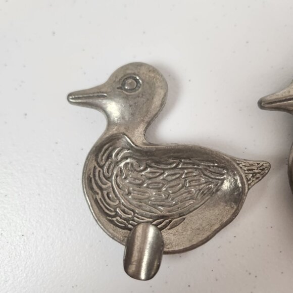 Vintage Metal Ash Tray Duck Shape Lot Of 2 Boho Home Decor Eclectic MCM 1970s - Picture 2 of 5